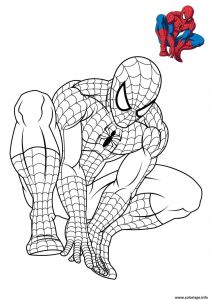 Coloriage En Ligne Marvel Coloriage Spiderman 3 En Reflexion Dessin à Imprimer