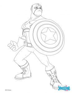 Coloriage En Ligne Marvel Coloriages Avengers Captain America Fr Hellokids