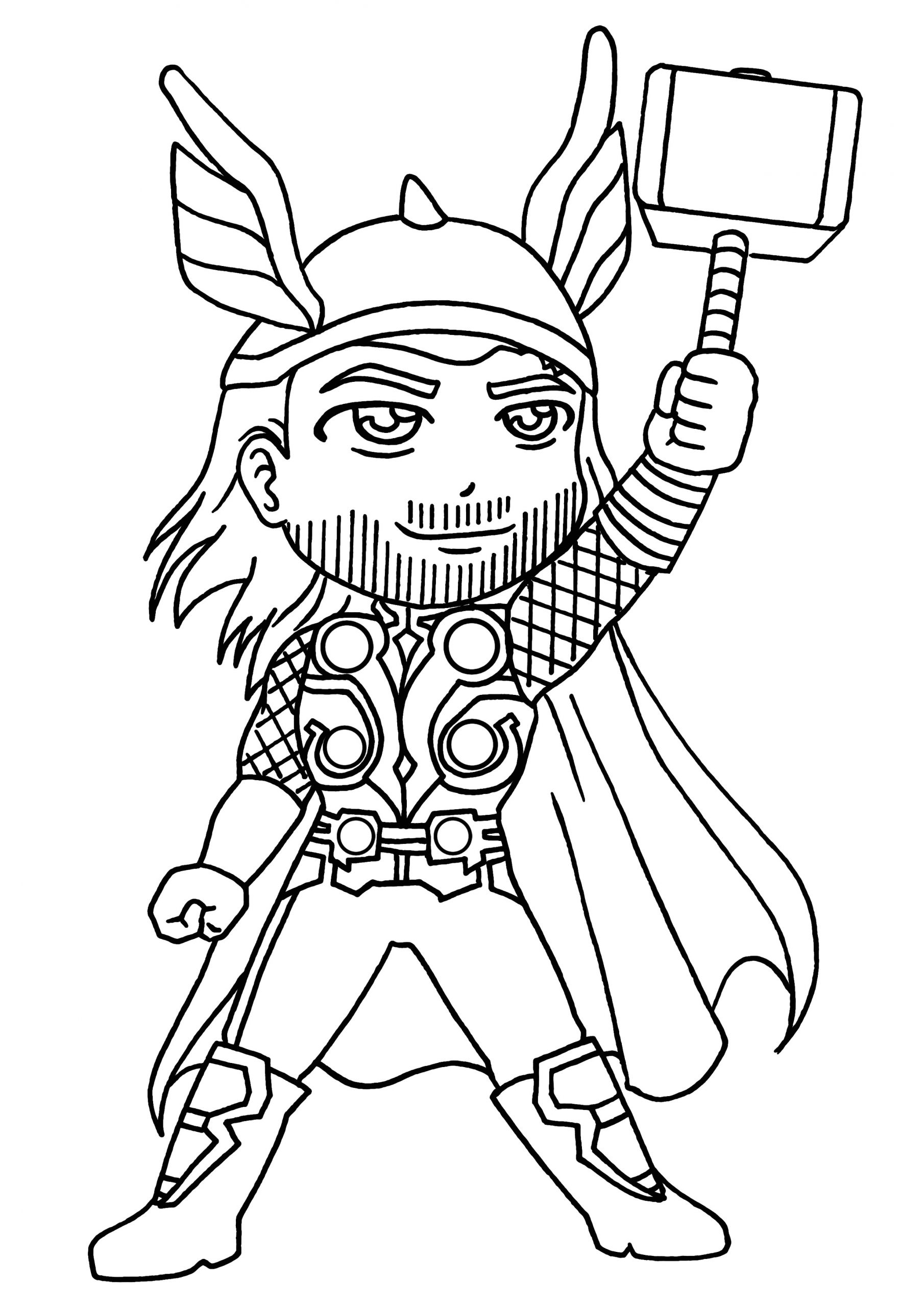 Coloriage En Ligne Marvel Dessin De Thor En Ligne