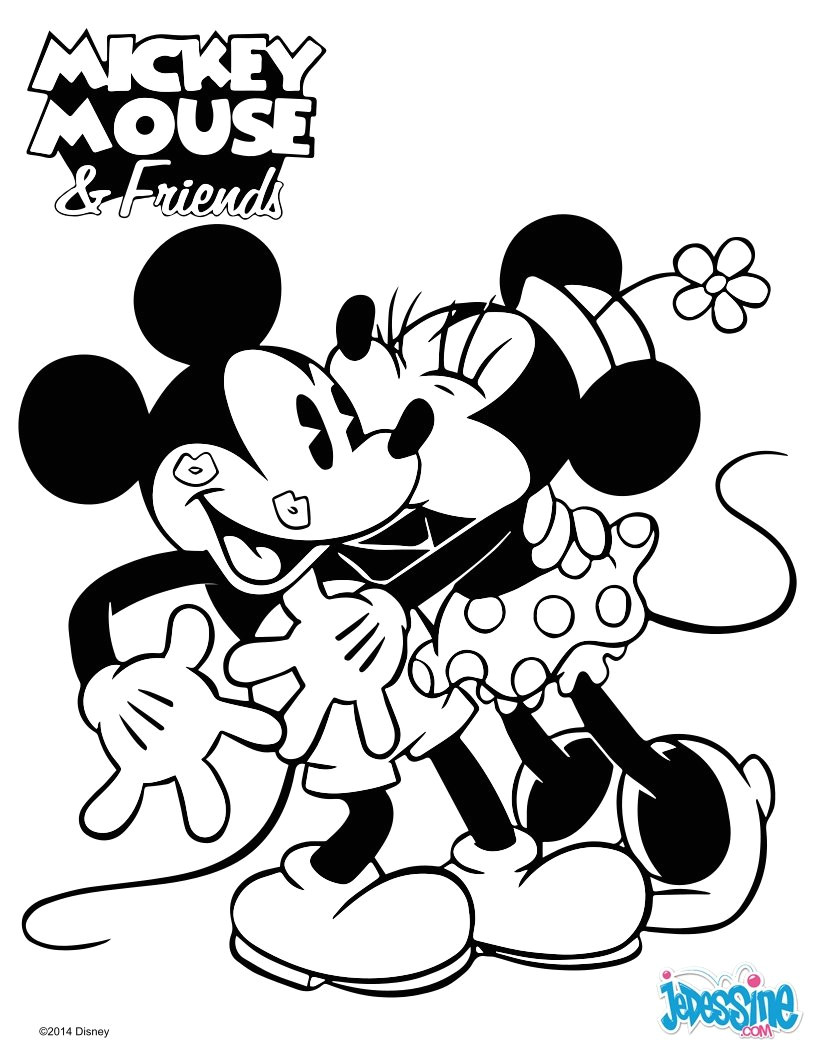 Coloriage En Ligne Mickey Et Minnie Coloriages Mickey Et Minnie Fr Hellokids