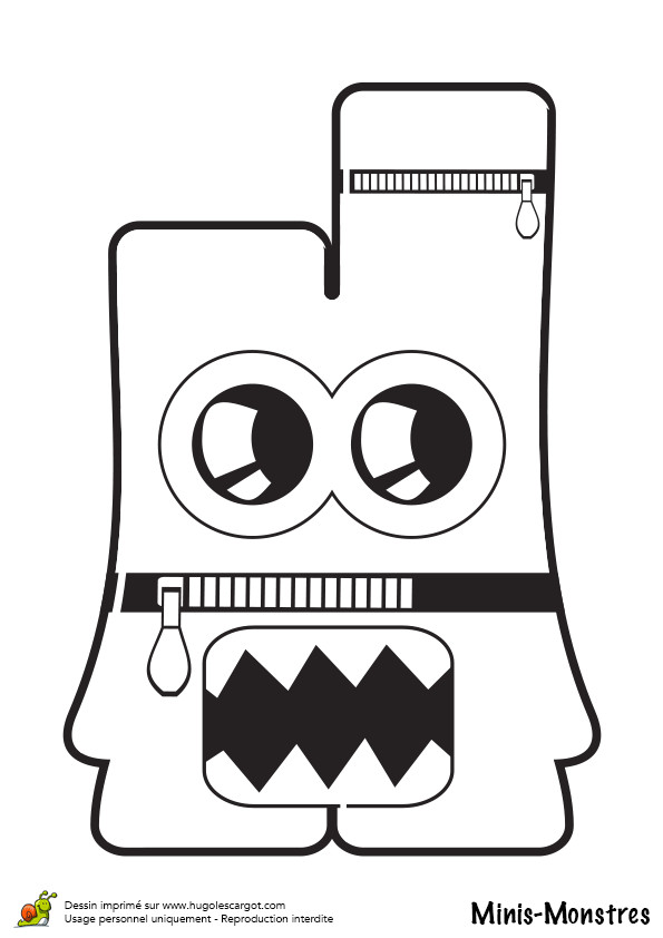 Coloriage En Ligne Monstre Mini Monstre Cheminée   Colorier