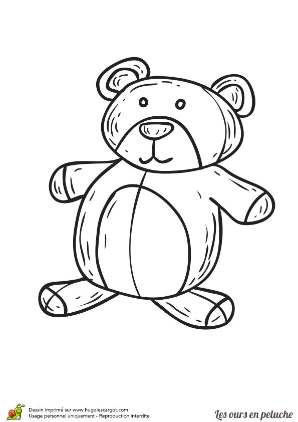 Coloriage En Ligne Nounours Ce Dessin D’un Nounours En Peluche Est à Colorier