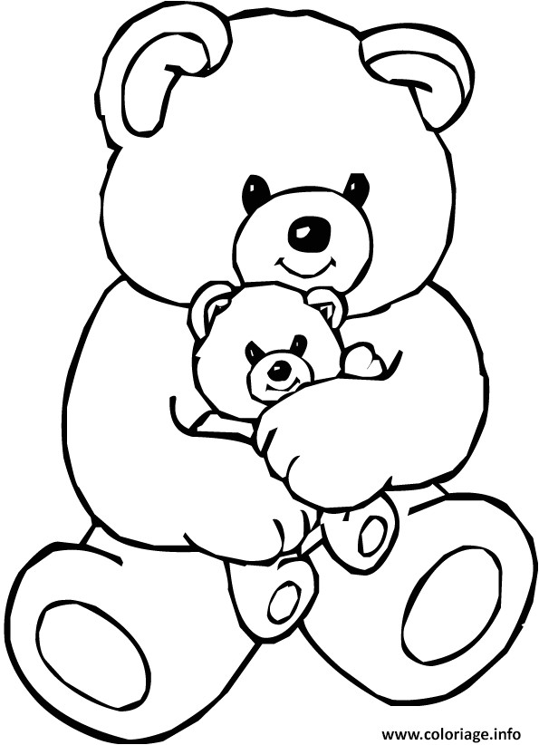 Coloriage En Ligne Nounours Coloriage Ours Nounours Trop Mignon Dessin
