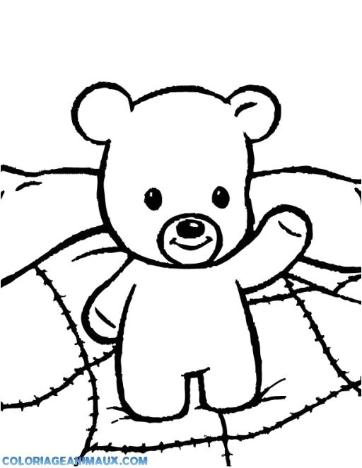 Coloriage En Ligne Nounours Coloriage Petit Ours En Peluche Pour Enfants
