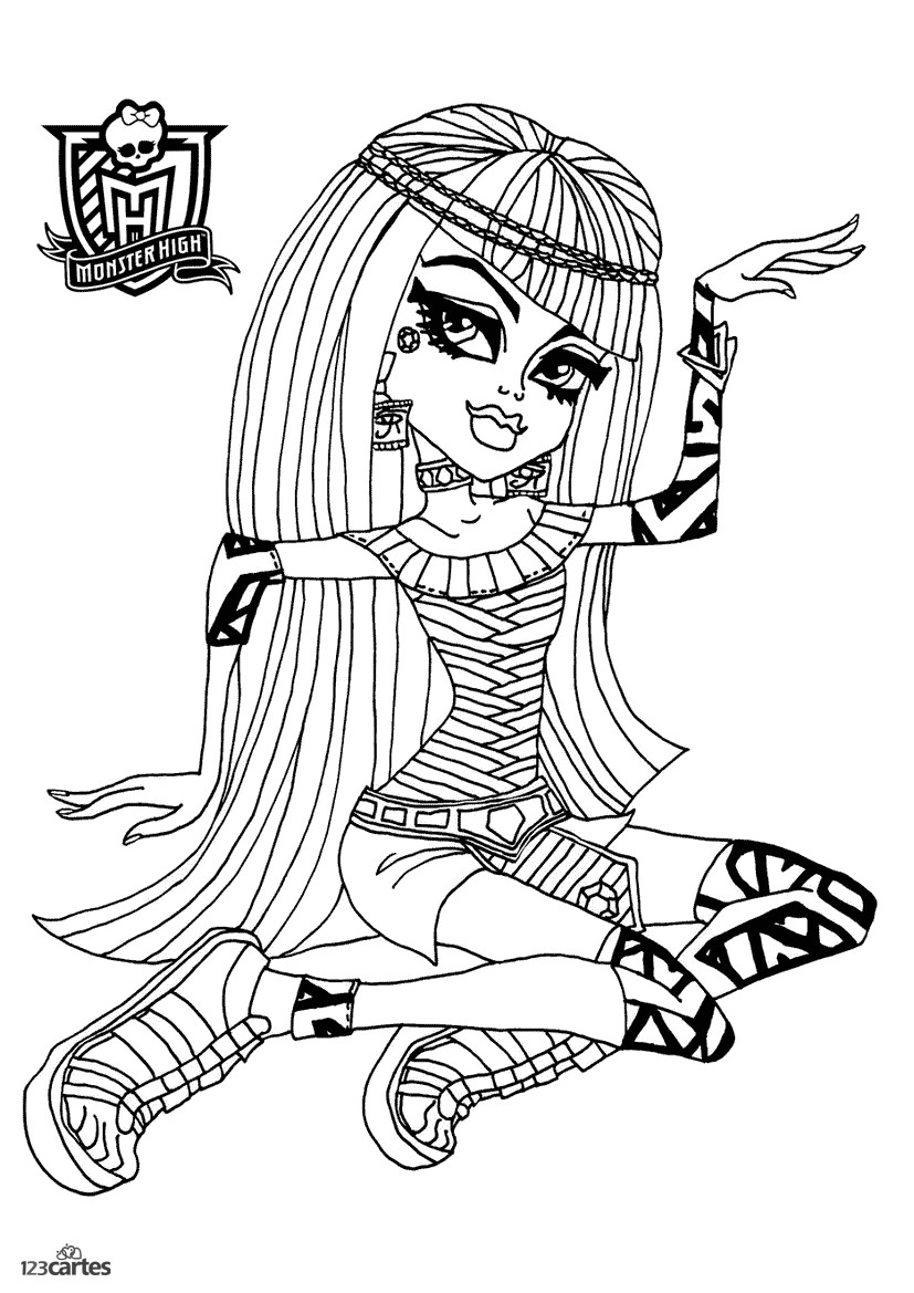 Coloriage Enfant Monster High 16 Coloriages Monster High 123 Cartes