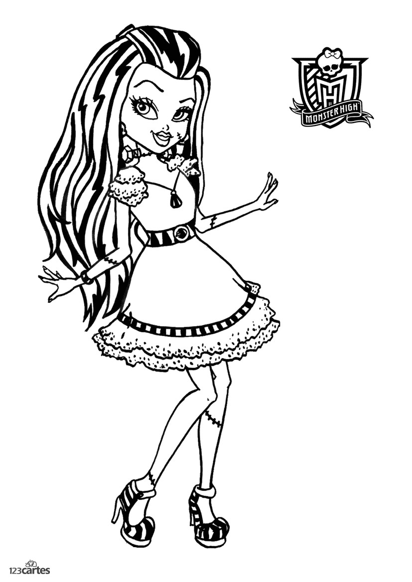 Coloriage Enfant Monster High 16 Coloriages Monster High 123 Cartes