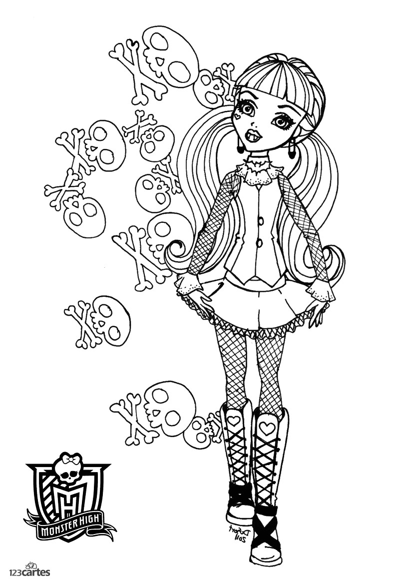 Coloriage Enfant Monster High 16 Coloriages Monster High 123 Cartes