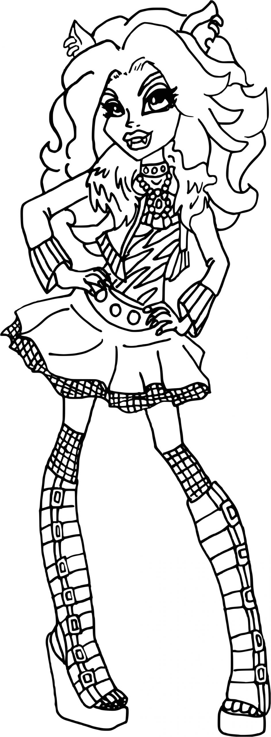 Coloriage Enfant Monster High Nouveau Coloriage Clawdeen Monster High
