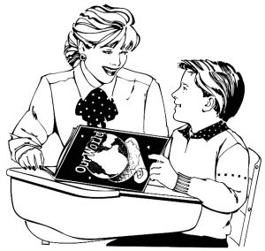 Coloriage Enfant Qui écrit Coloriages De Rentrée Scolaire