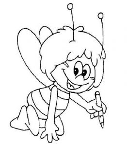 Coloriage Enfant Qui écrit Pszczółka Maja I1nlatzy Kolorowanki Dla Dzieci Malowanki