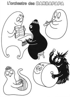 Coloriage Enfants En Rang 39 Meilleures Images Du Tableau Barbapapas