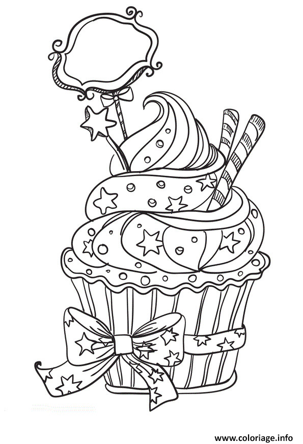 Coloriage Facile A Imprimer Gratuit Coloriage Cupcake Facile Dessin