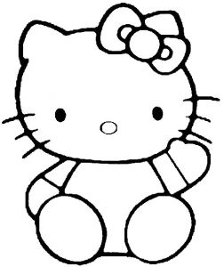 Coloriage Facile A Imprimer Gratuit Coloriage Hello Kitty Facile à Colorier Dessin Gratuit à