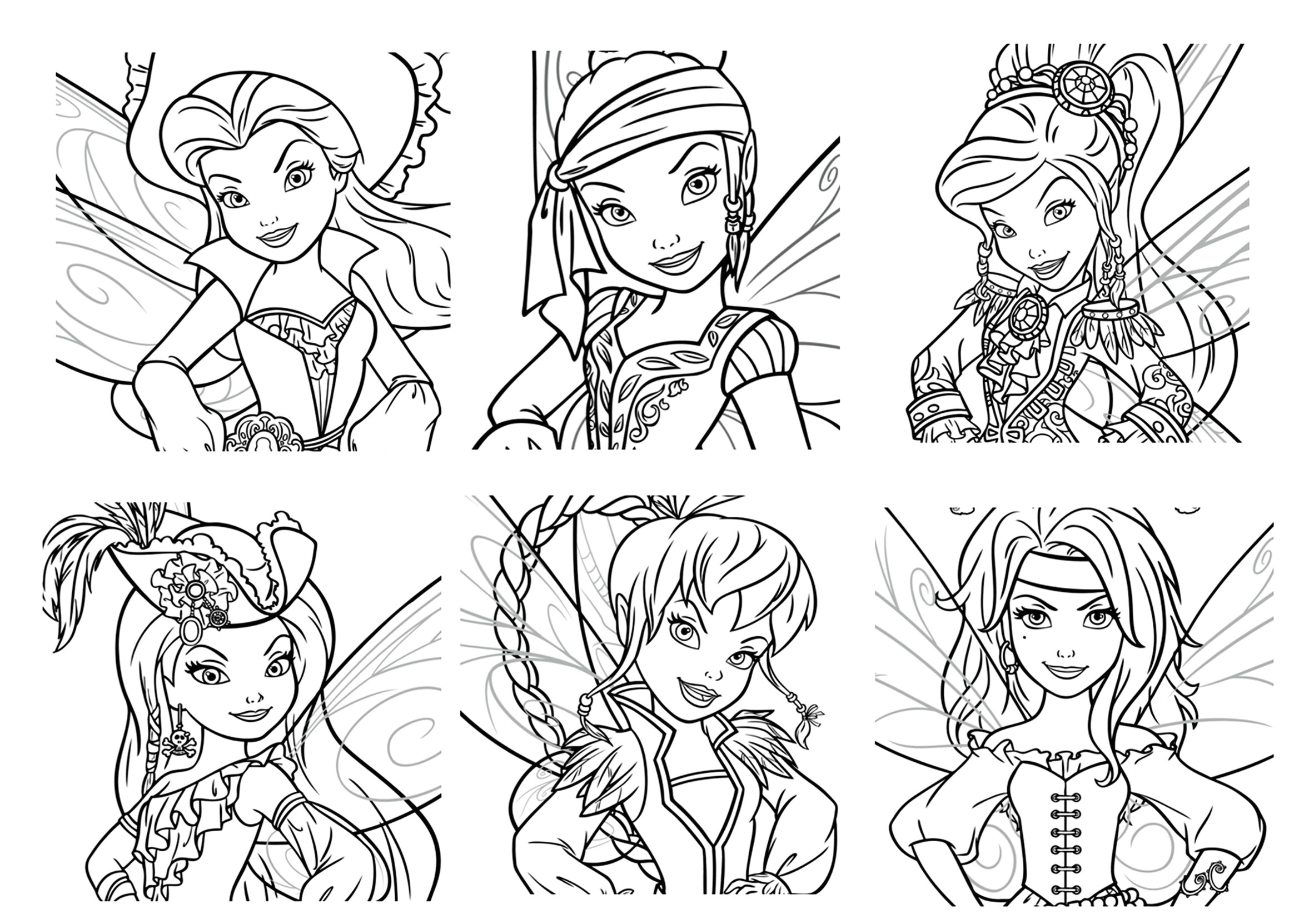 Coloriage Fée Clochette Pirate 113 Dessins De Coloriage Clochette Et La Fée Pirate à Imprimer