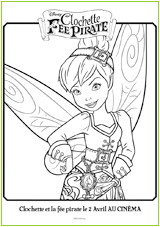 Coloriage Fée Clochette Pirate Coloriages Walt Disney Clochette La Fee Pirate A Imprimer