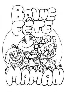 Coloriage Fete Des Mére Diplome A Colorier Fete Des Meres