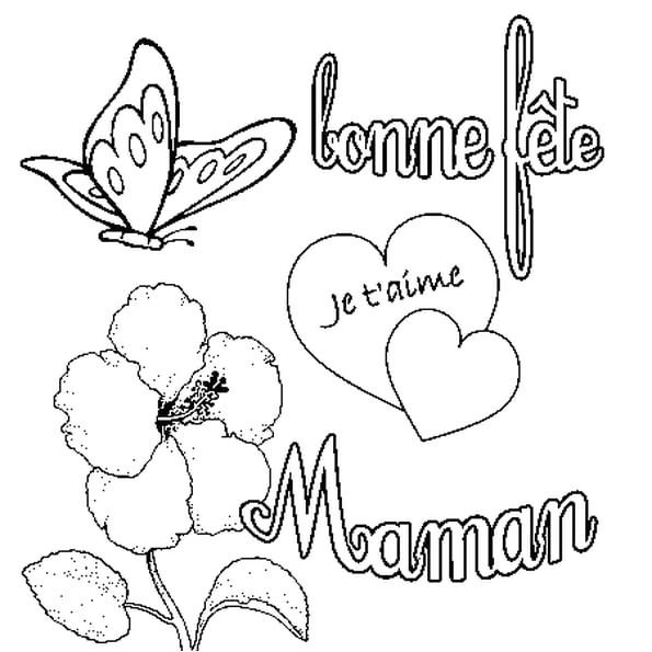 Coloriage Fete Des Meres A Imprimer Gratuit Dessin Pour Sa Maman A Imprimer