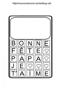 Coloriage Fete Des Peres Maternelle Télephone Portable Fªte Des P¨res Coloriage Carte Couleur