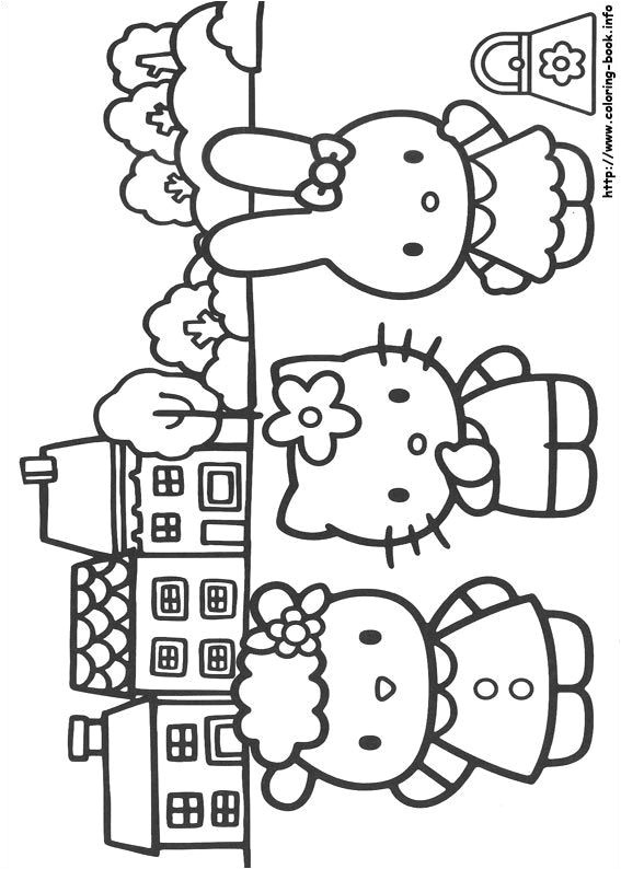 Coloriage Fille Hello Kitty Hello Kitty Coloring Picture