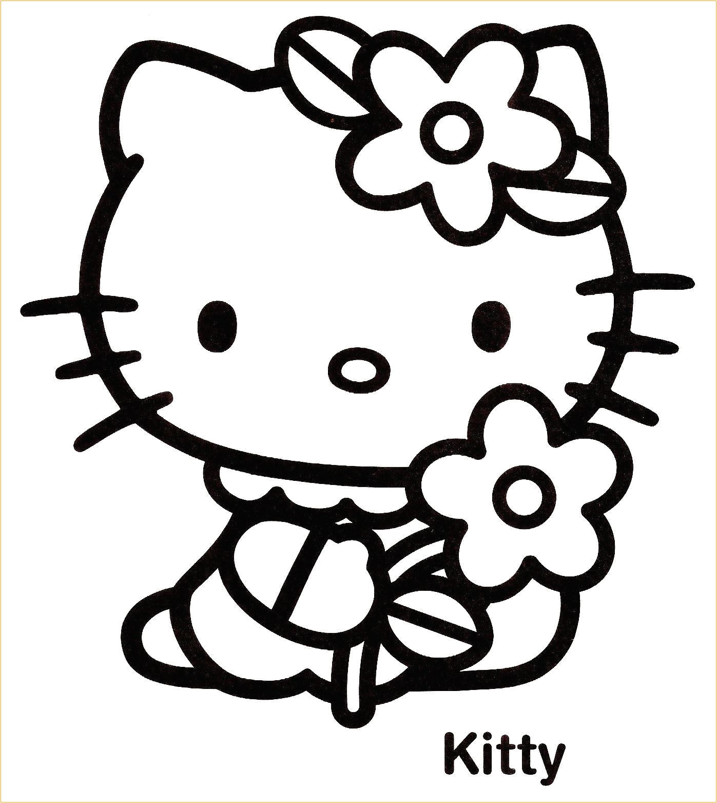 Coloriage Fille Hello Kitty Pixel Art Hello Kitty Facile