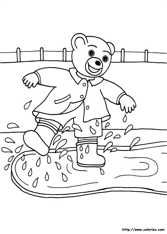 Coloriage Flaque D Eau Trois D Avec Des Nounours Page 2