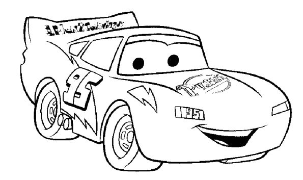 Coloriage Flash Mcqueen Gratuit Coloriage Flash Mcqueen souriant Dessin Gratuit à Imprimer