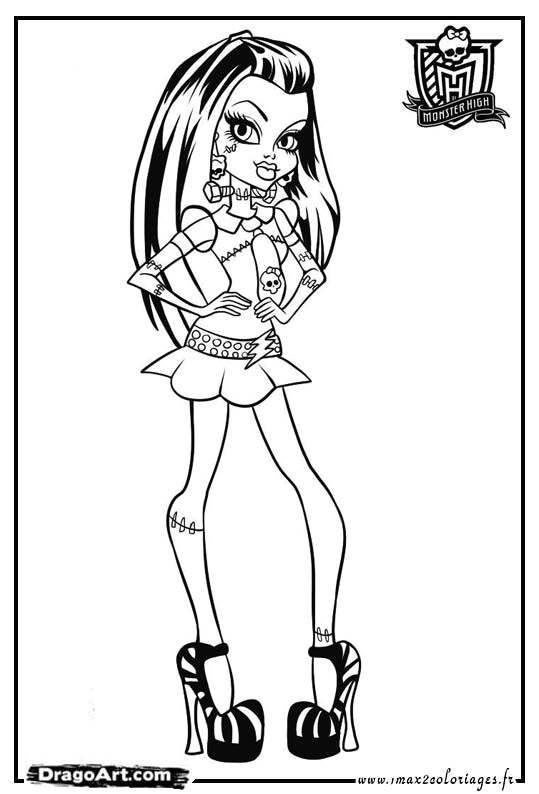 Coloriage Frankie Le Robot Monster High Niaoublog44