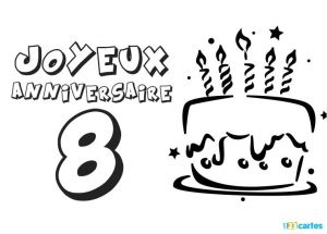 Coloriage Gateau Anniversaire 8 Ans 123 Cartes Carte Anniversaire 8 Ans Coloriage Gâteau