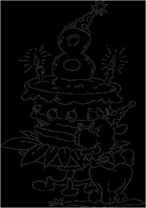 Coloriage Gateau Anniversaire 8 Ans Anniversaire Gâteau 8 Ans Coloriage 936