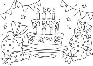 Coloriage Gateau Anniversaire 8 Ans Coloriage Beau Gâteau D Anniversaire Pour Mes 8 An