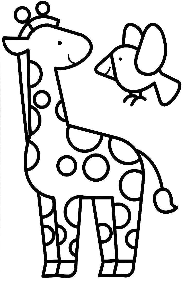 Coloriage Girafe A Imprimer Gratuit Dessin Facile Animaux Girafe