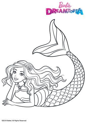 Coloriage Gratuit à Imprimer Barbie Sirène Coloriage   Imprimer Sirene De Mako