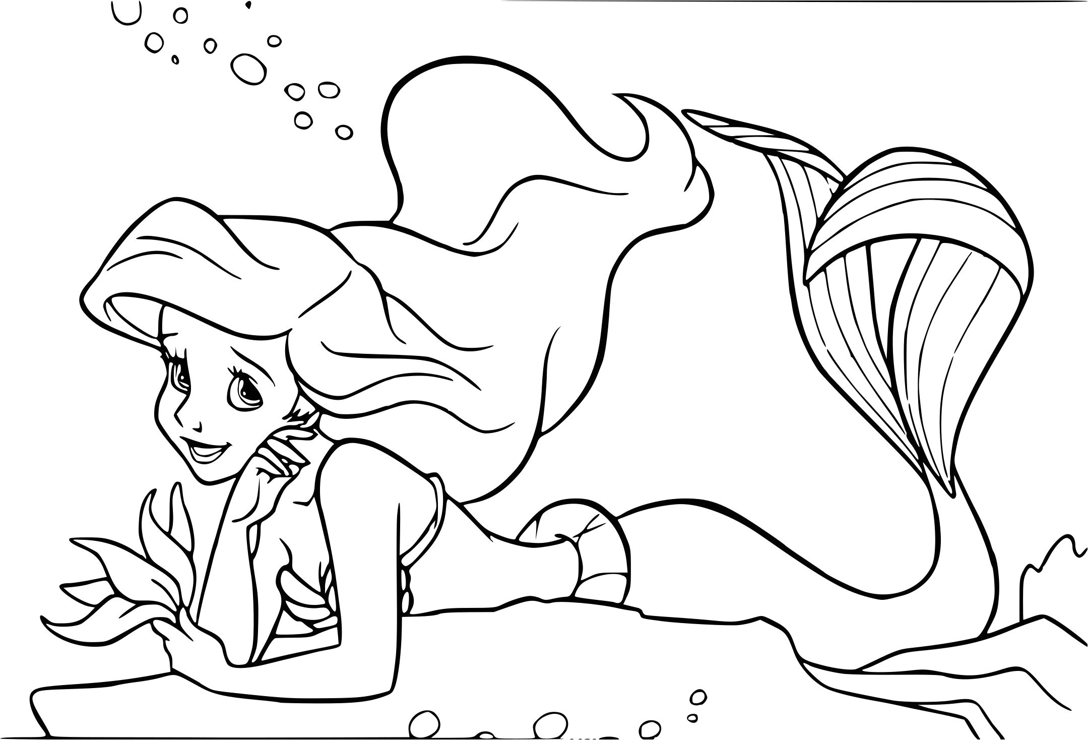 Coloriage Gratuit à Imprimer Barbie Sirène Sir¨ne   Colorier Elegant Coloriage Ariel La Petite Sir C3