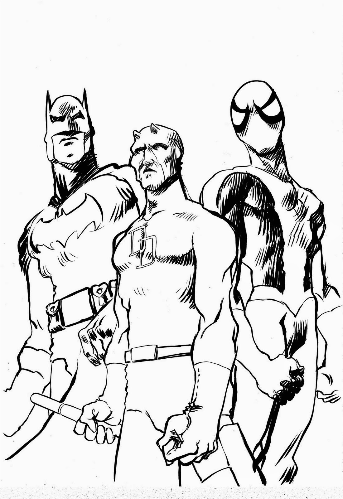 Coloriage Gratuit à Imprimer Batman Coloriage Spiderman Et Batman