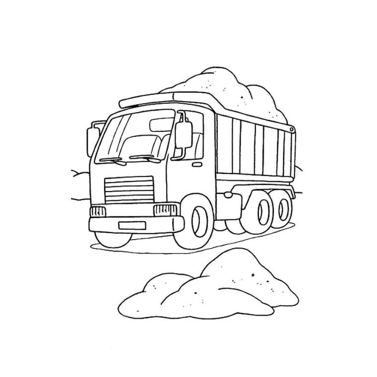 Coloriage Gratuit à Imprimer Tracteur Dessin De Camion Az Coloriage