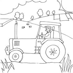 Coloriage Gratuit à Imprimer Tracteur Les 199 Meilleures Images De Colorier La Ferme