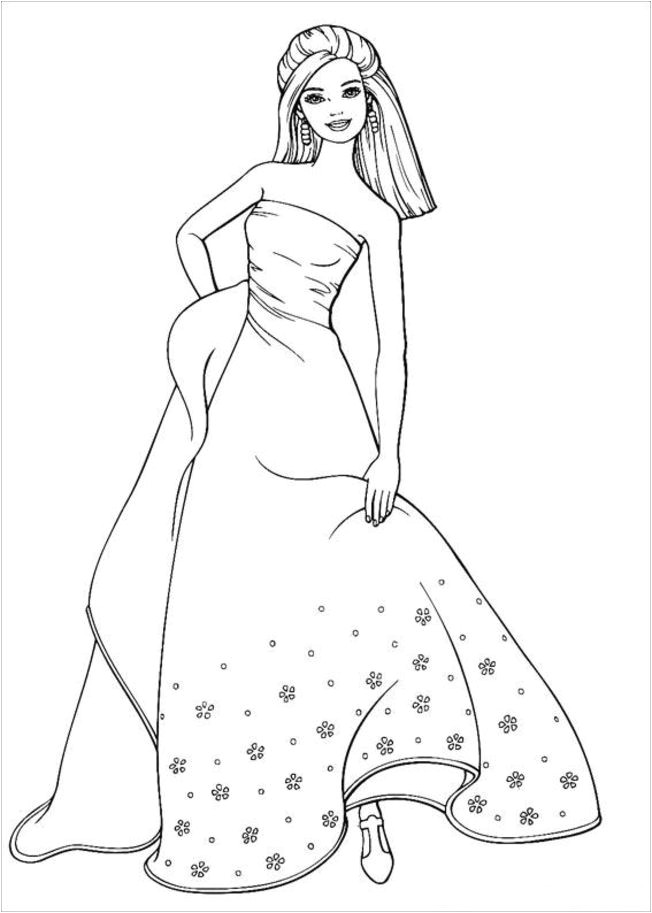 Coloriage Gratuit Barbie A Imprimer 121 Dessins De Coloriage Barbie à Imprimer