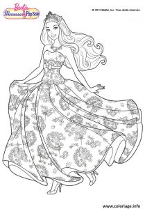 Coloriage Gratuit Barbie A Imprimer Coloriage Princesse Barbie Dessin