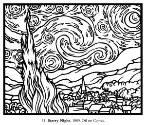 Coloriage Gratuit De Paysage épinglé Sur Van Gogh
