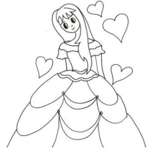 Coloriage Gratuit De Princesse Modele Dessin Princesse Facile