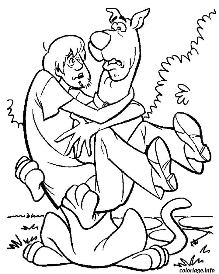 Coloriage Gratuit De Scoubidou Coloriage Sammy Dans Les Bras De Scoubidou Dessin