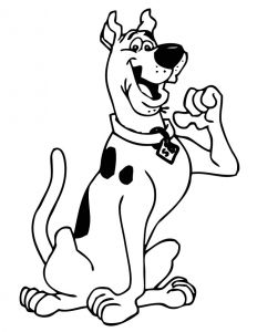 Coloriage Gratuit De Scoubidou Scooby Doo Pointing at Himself Coloring Page
