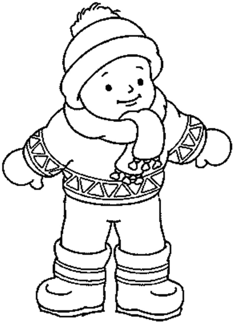 Coloriage Habits D Hiver Coloriage Coloriages De Garcons