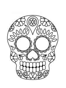 Coloriage Halloween Tete De Mort Coloriage Tête De Mort Mexicaine 20 Dessins à Imprimer