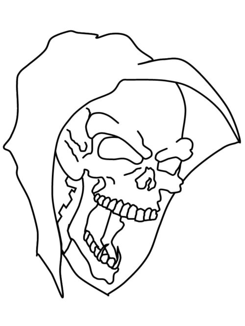 Coloriage Halloween Tete De Mort Coloriages Halloween Dessins Halloween à Colorier
