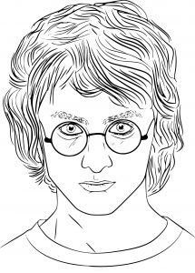 Coloriage Harry Potter A Imprimer Coloriage Daniel Radcliffe Harry Potter à Imprimer
