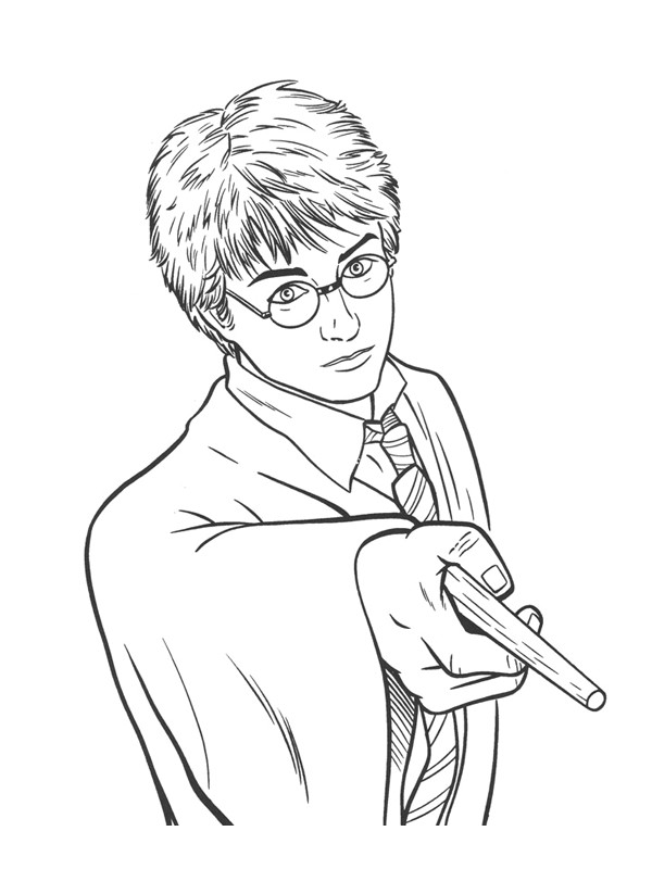 Coloriage Harry Potter A Imprimer Dessin De Harry Potter