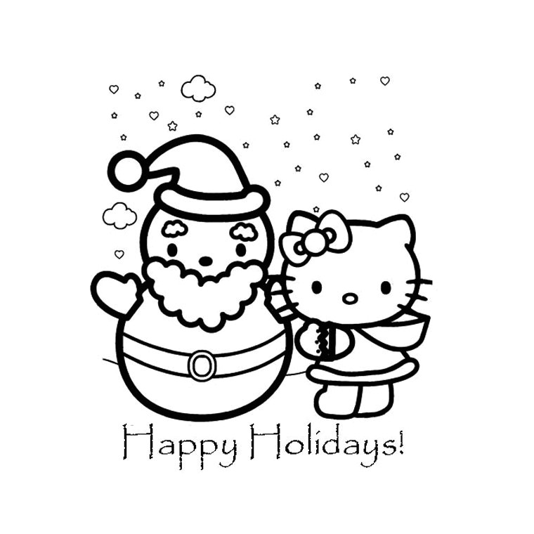 Coloriage Hello Kitty Noel Coloriage Hello Kitty Gratuit A Colorier Az Coloriage