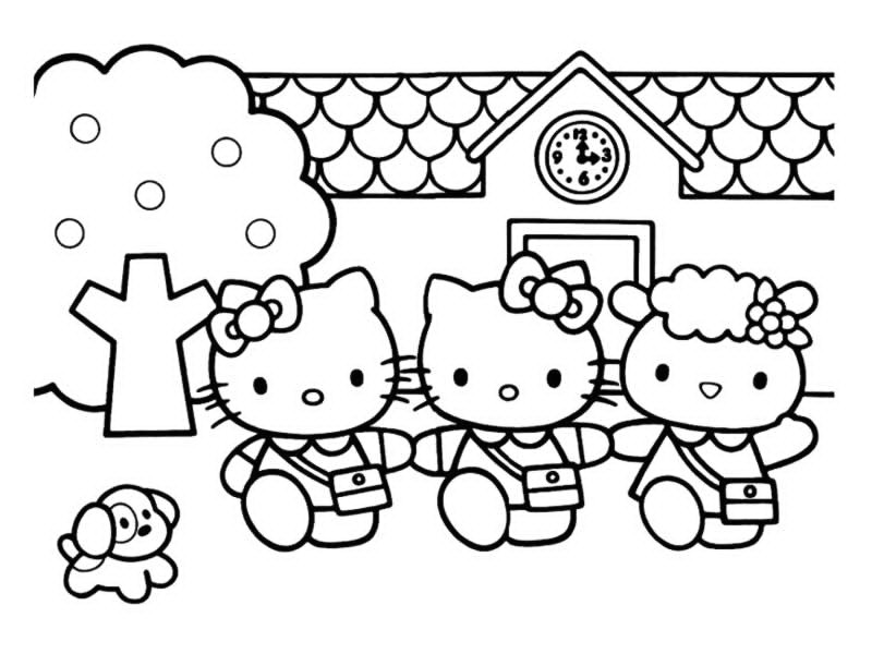 Coloriage Hello Kitty Paques Coloriages Hello Kitty