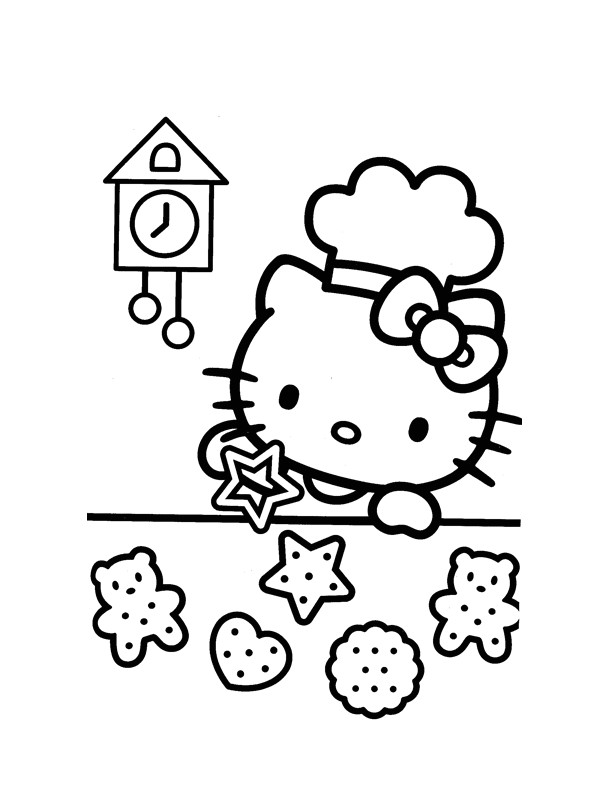 Coloriage Hello Kitty Paques Dernierã Coloriage Hello Kitty Cuisine Coloriages  